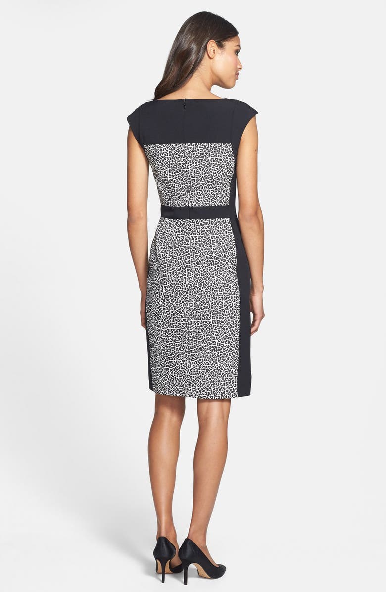 Adrianna Papell Crackle Print Sheath Dress, Alternate, color,