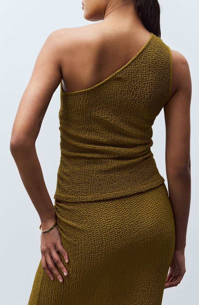 NEXT Texture One-Shoulder Top, Alternate, color, Green