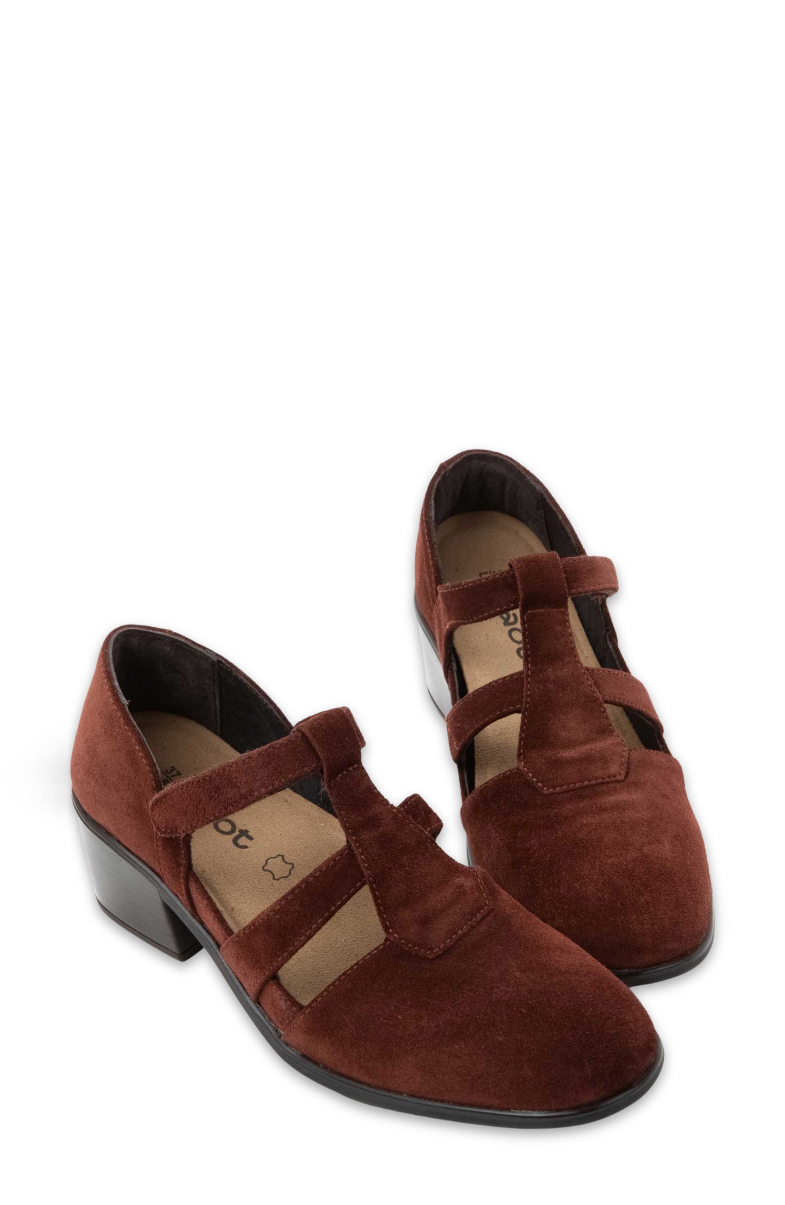 Authentic T-Strap Pump, Alternate, color, CABERNET SUEDE