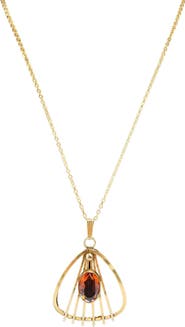 MADISON BEVERLY HILLS Vintage Art Deco Modernist Pendant Antique Goldtone