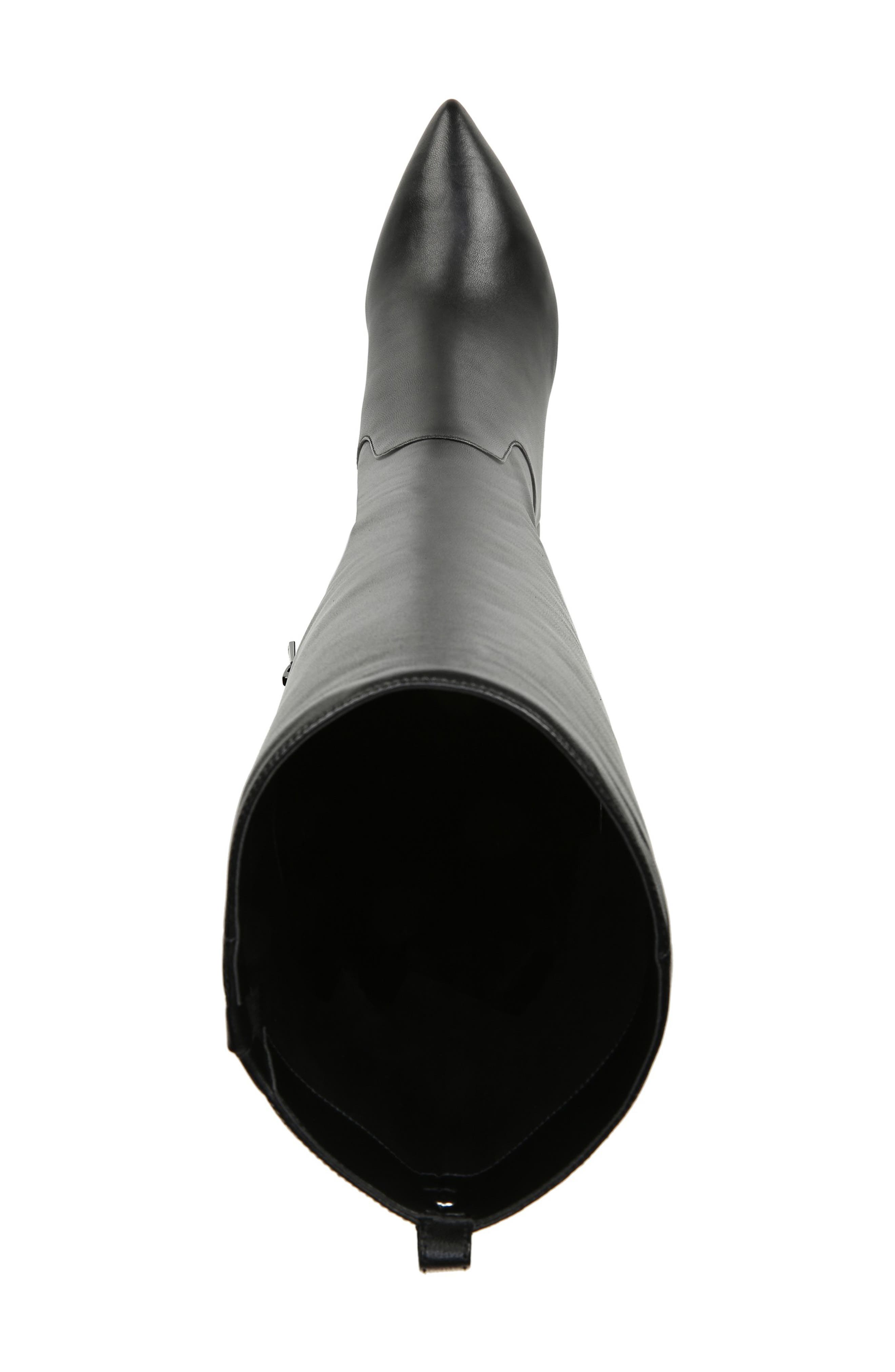 Hai Knee High Boot, Alternate, color, BLACK LEATHER LEATHER