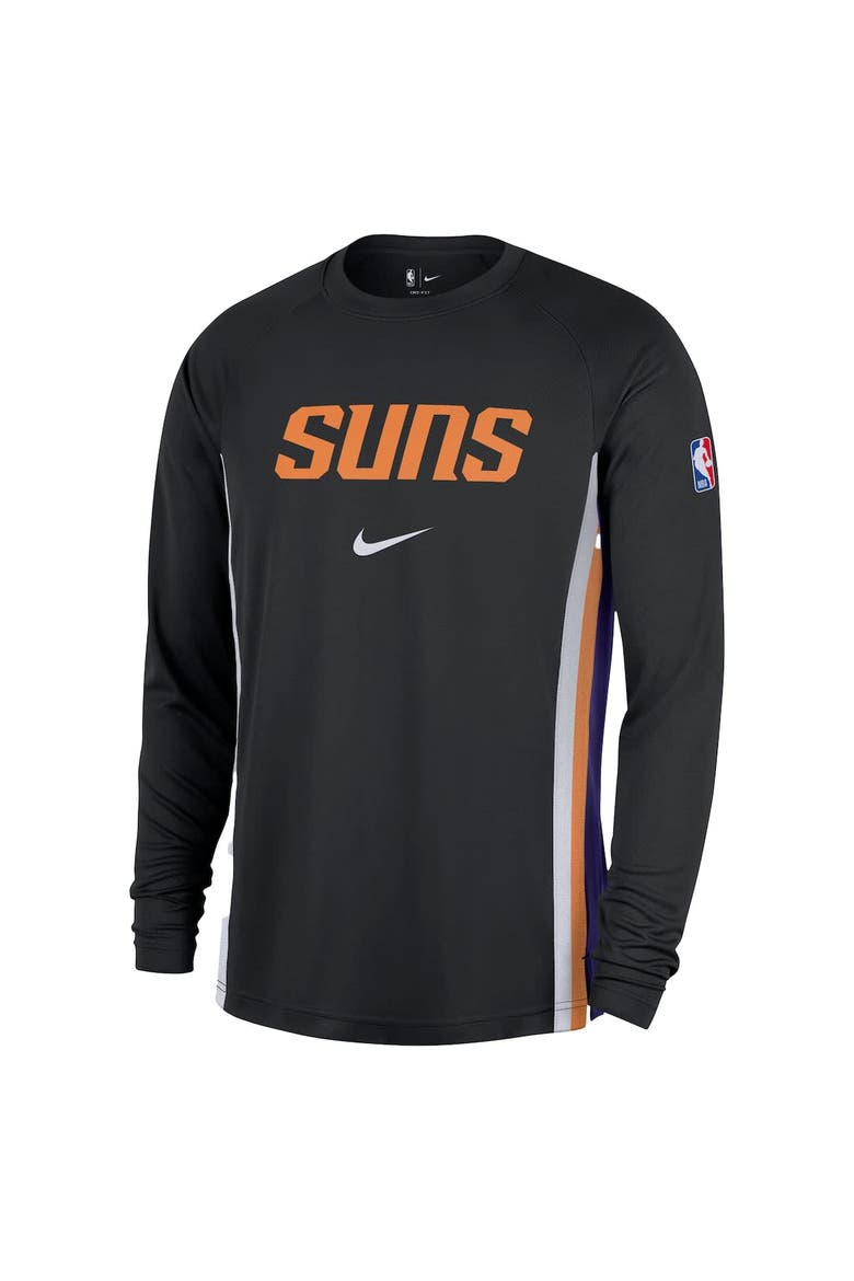 Men's Nike Black Phoenix Suns 2025/26 Authentic Pre-Game Legend Dri-FIT Long Sleeve Shooting Shirt, Alternate, color, Black