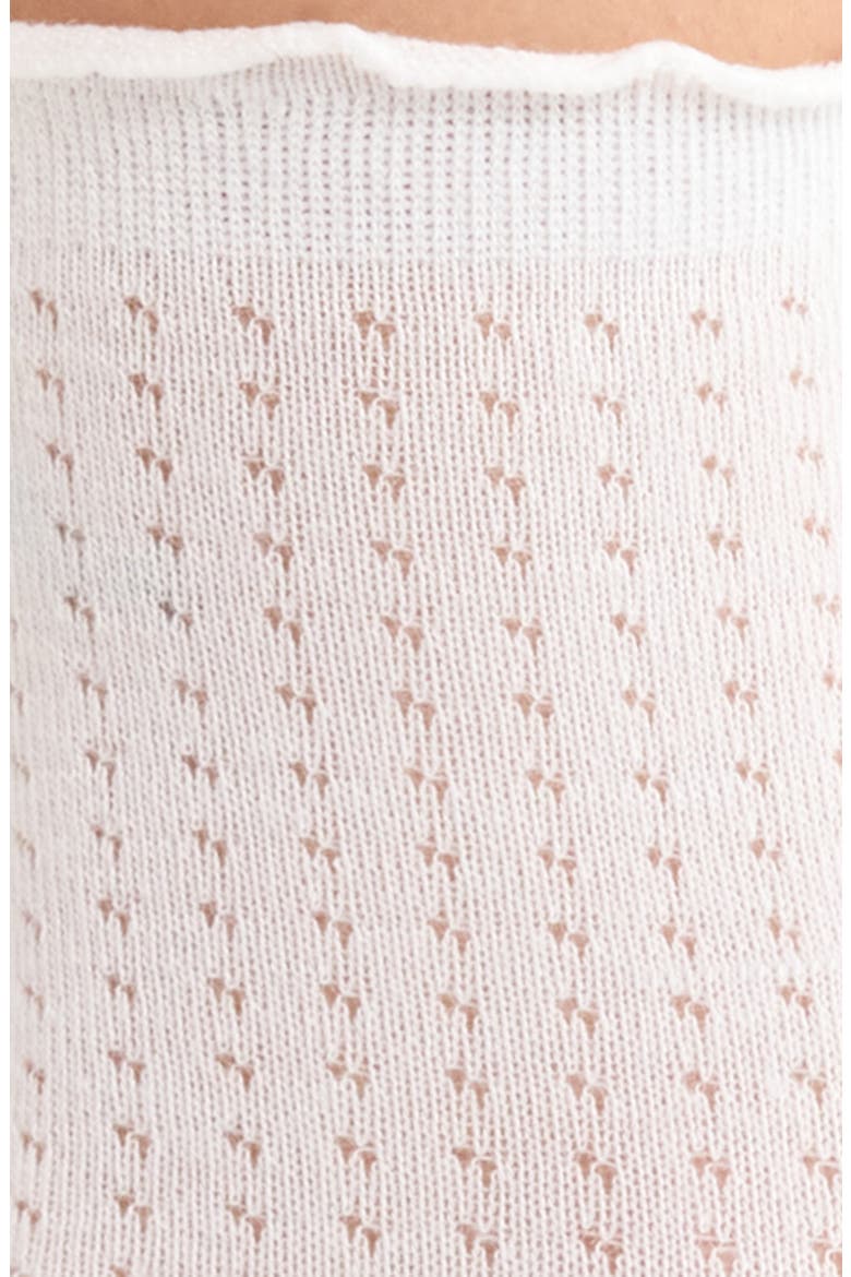 Regis Lettuce Edge Crew Socks, Alternate, color, WHITE