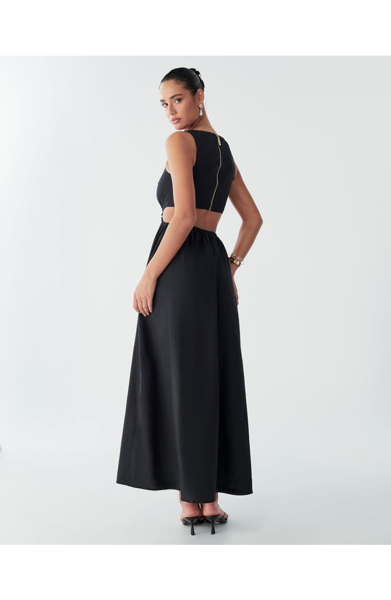 BWLDR Maria Maxi Dress, Alternate, color, Black