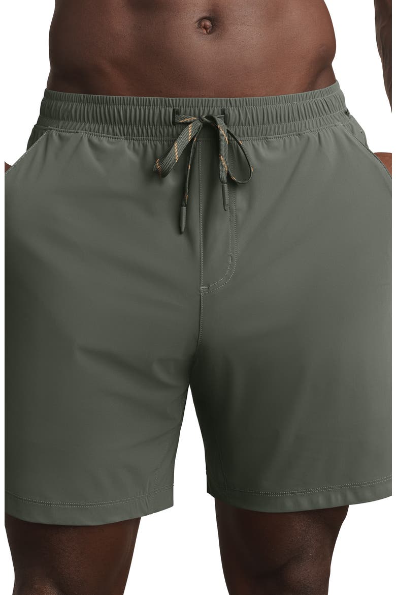 Pursuit 7-Inch Unlined Training Shorts, Alternate, color, OLIVE SHADOW