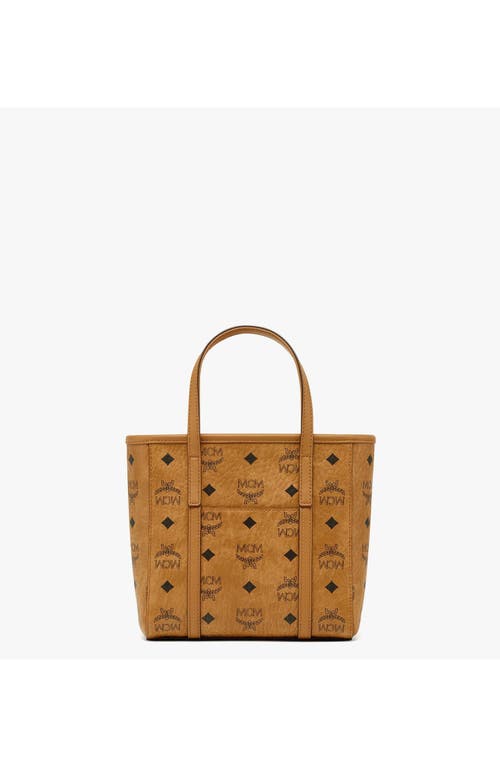 Mcm Toni Top-zip Shopper In Cognac