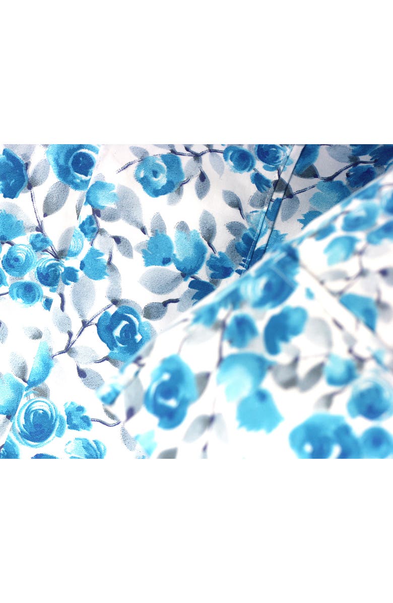 MELANGE HOME Red Queen 400 Thread Count Cotton Poppy Sheet 4-Piece Set, Alternate, color,