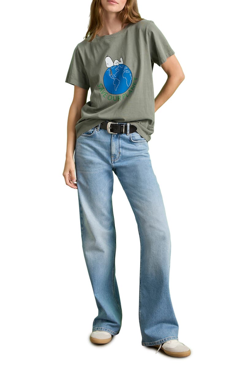 Sanctuary Save Our Planet Cotton Graphic T-Shirt, Alternate, color, Dark Spruce Green