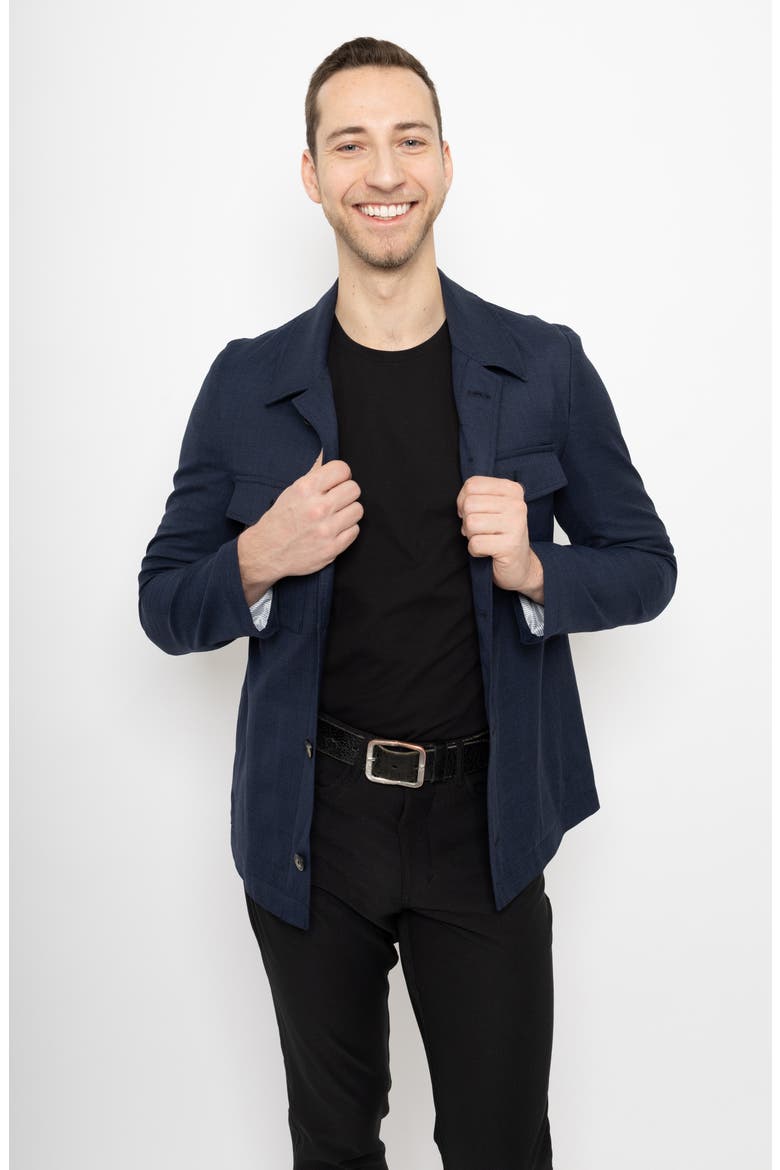 Wool Overshirt, Alternate, color, NAVY