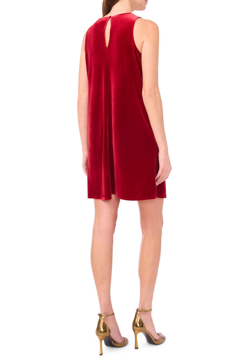 Velvet Shift Minidress, Alternate, color, SCARLET SAGE