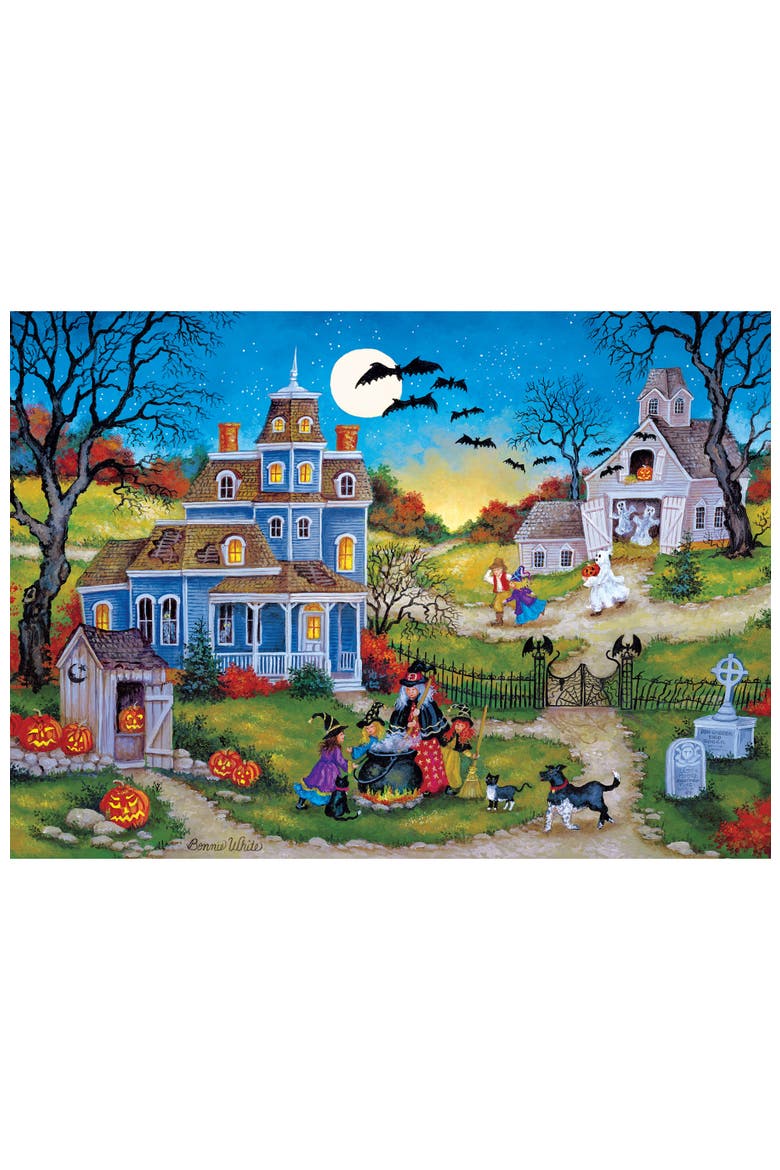 Three Little Witches 1000pc Glow Puzzle, Alternate, color, Multicolor