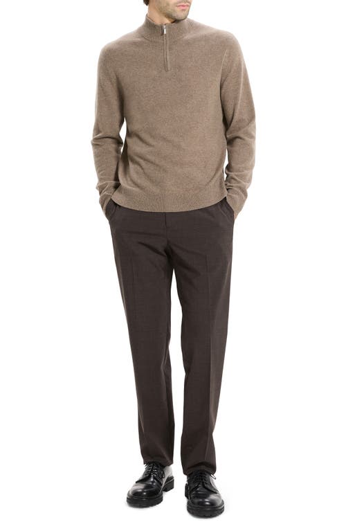 Theory Hilles Quarter Zip Cashmere Sweater In Nude