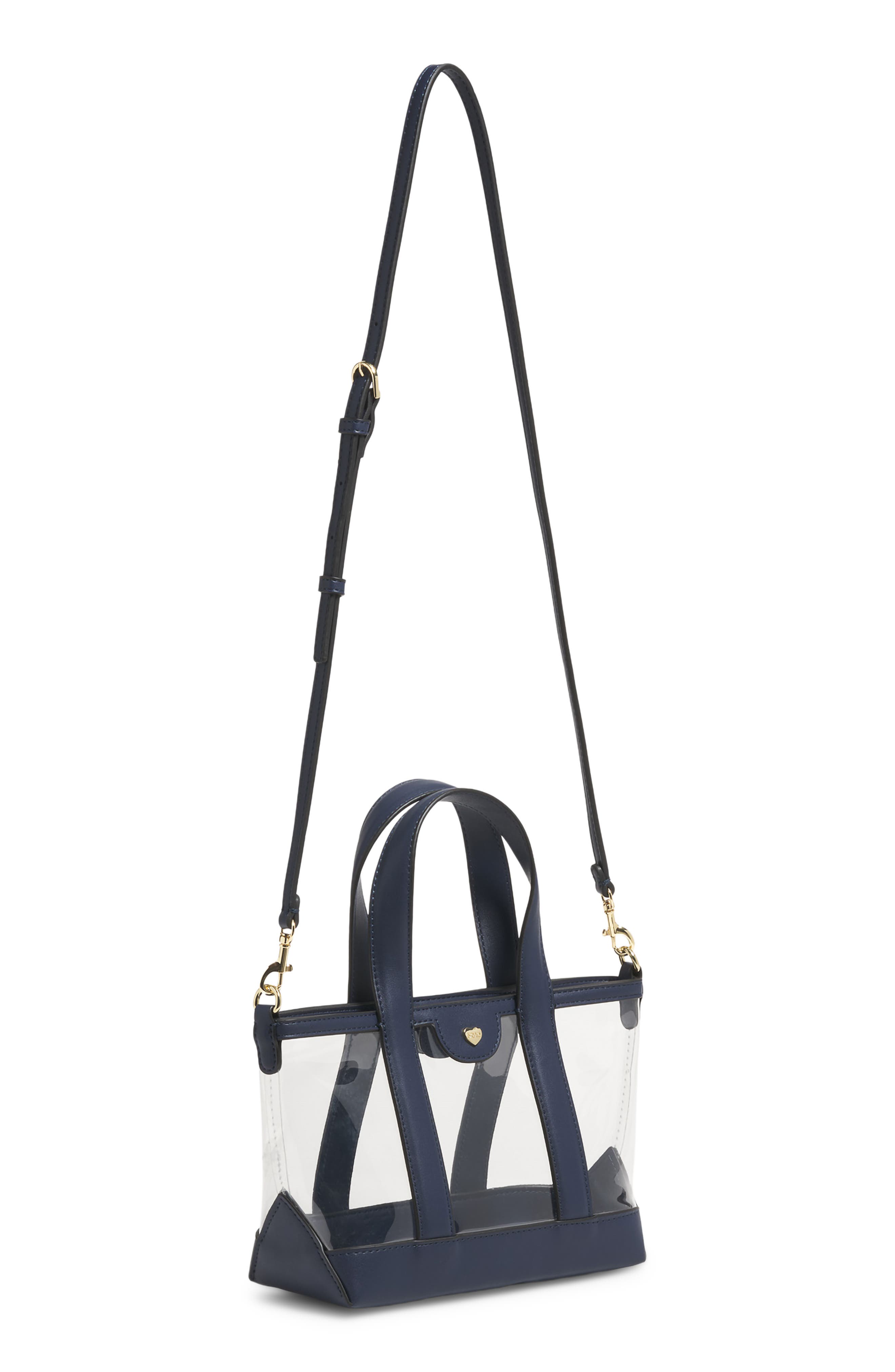 Stoney Clover Lane Mini Clear Vinyl Tote, Alternate, color, Sapphire