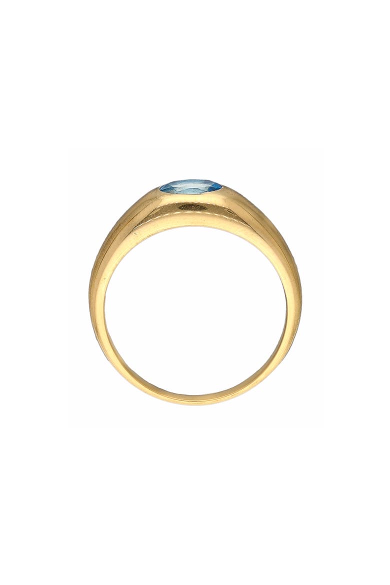 Swiss Blue Topaz Signet Ring, Alternate, color, BLUE