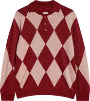 Bode Jockey Metallic Argyle Polo