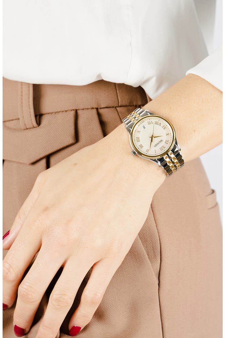 Two-Tone Bracelet Watch, 32mm, Alternate, color, STAINLESS STEEL/YELLOW/ PVD COATING
