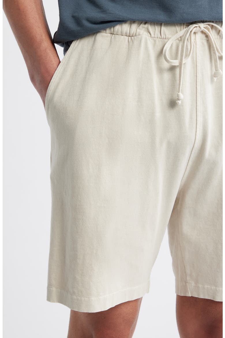 Caza Featherweight Knit Organic Cotton Drawstring Shorts, Alternate, color, CREAM