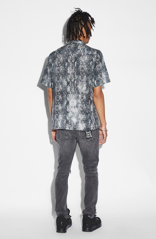 KSUBI KSUBI MAMBA SNAKESKIN PRINT CAMP SHIRT
