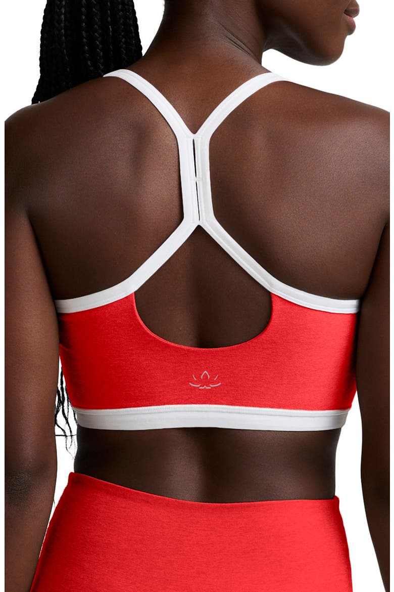 Outline Space Dye Sports Bra, Alternate, color, CHILLI RED HEATHER