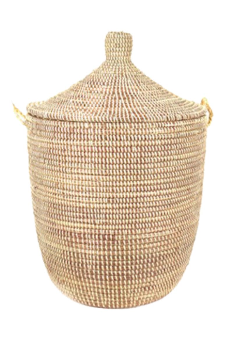 Dou Lid Storage Basket Monochrome Medium Storage, Main, color, Natural