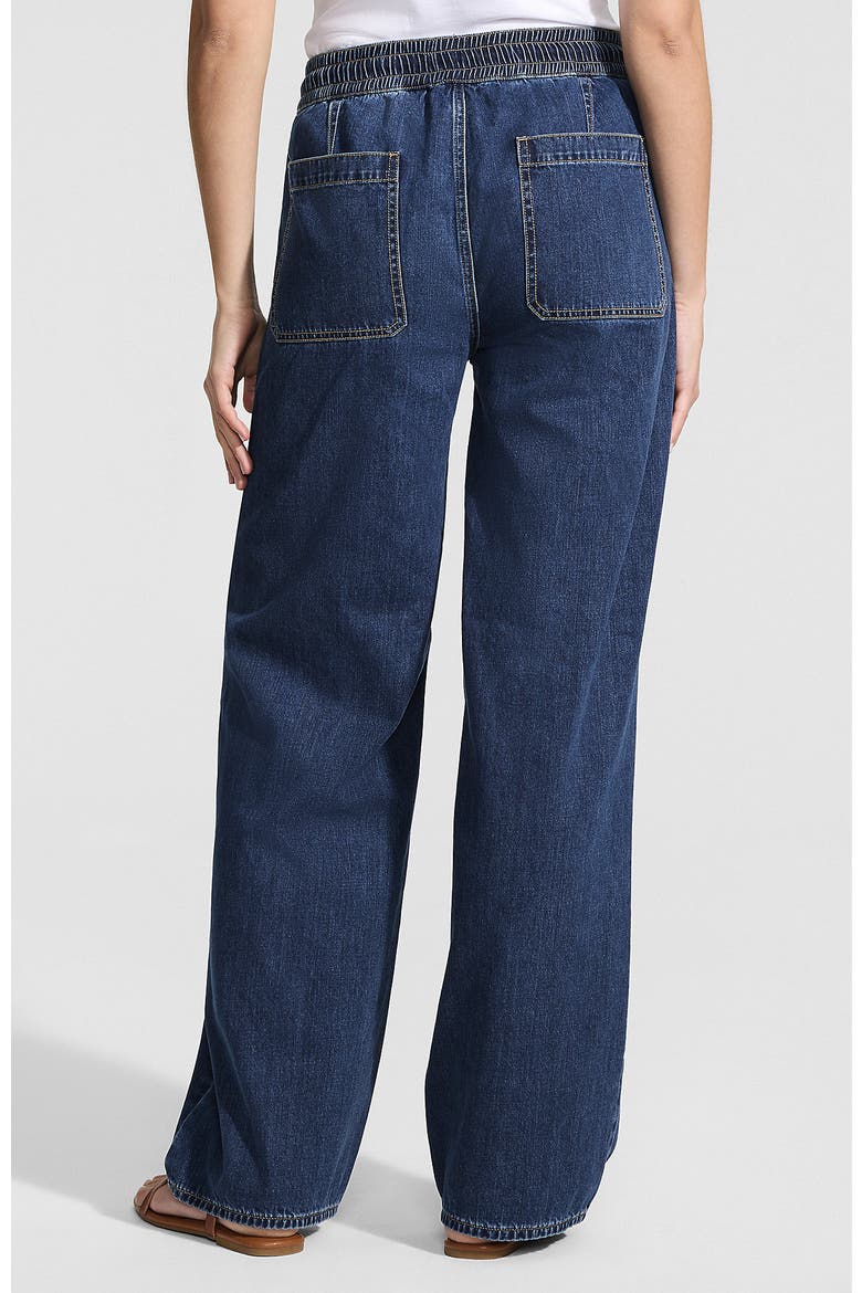 Lightweight Denim High Rise Relaxed Straight Pull On Pocket Jeans, Alternate, color, Crawford Wash