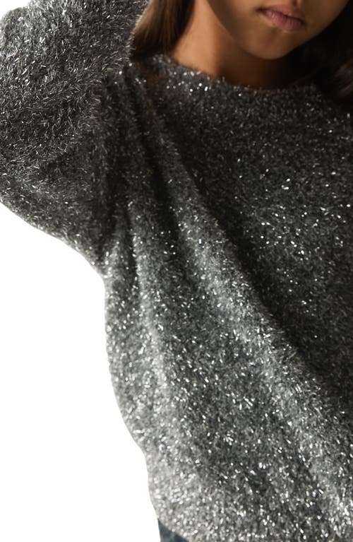 REISS REISS KIDS' THEADORA SR. METALLIC CREWNECK SWEATER