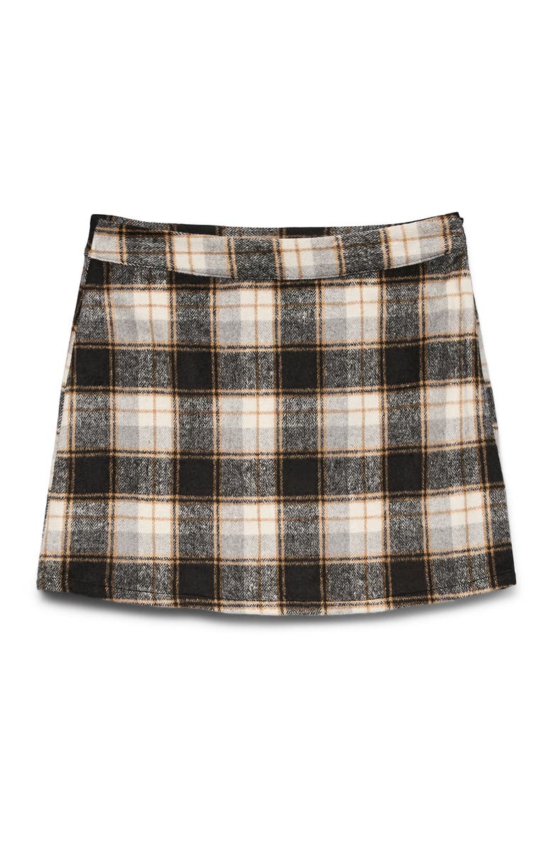 VERO MODA Naya Plaid Miniskirt, Alternate, color, Black Checks