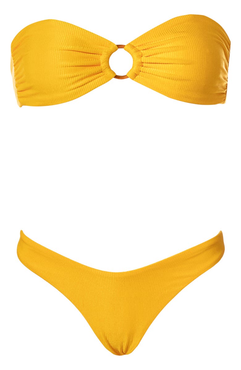 Maaji Sunbeam Sorbet Daelia Reversible Bikini Top, Alternate, color, Yellow