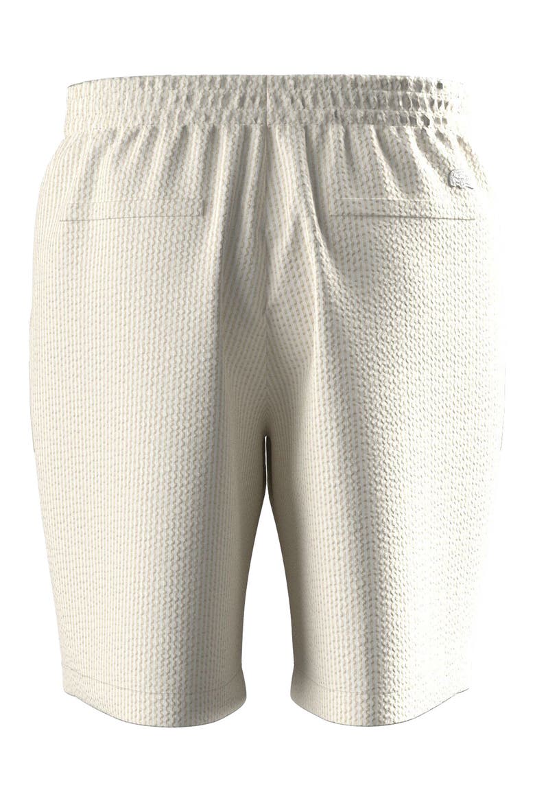 Pinstripe Cotton Blend Seersucker Drawstring Shorts, Alternate, color, FLOUR/ NATUREL CLAIR