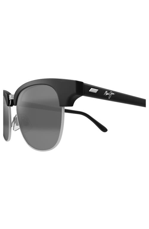 Maui Jim Holomua 52mm Polarized Wraparound Sunglasses In Gray