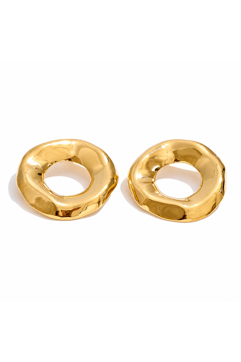 Lenox Wavy Open Circle Earrings, Main, color, Gold