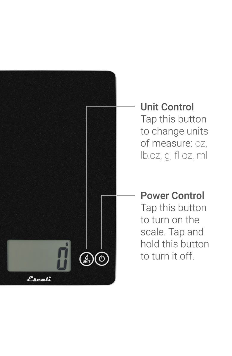 ESCALI Arti Glass Digital Scale, Alternate, color, Black Obsidian