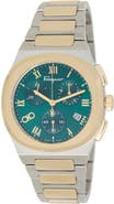 FERRAGAMO Elliptical Two-Tone Bracelet Strap Chronograph Watch, 38mm