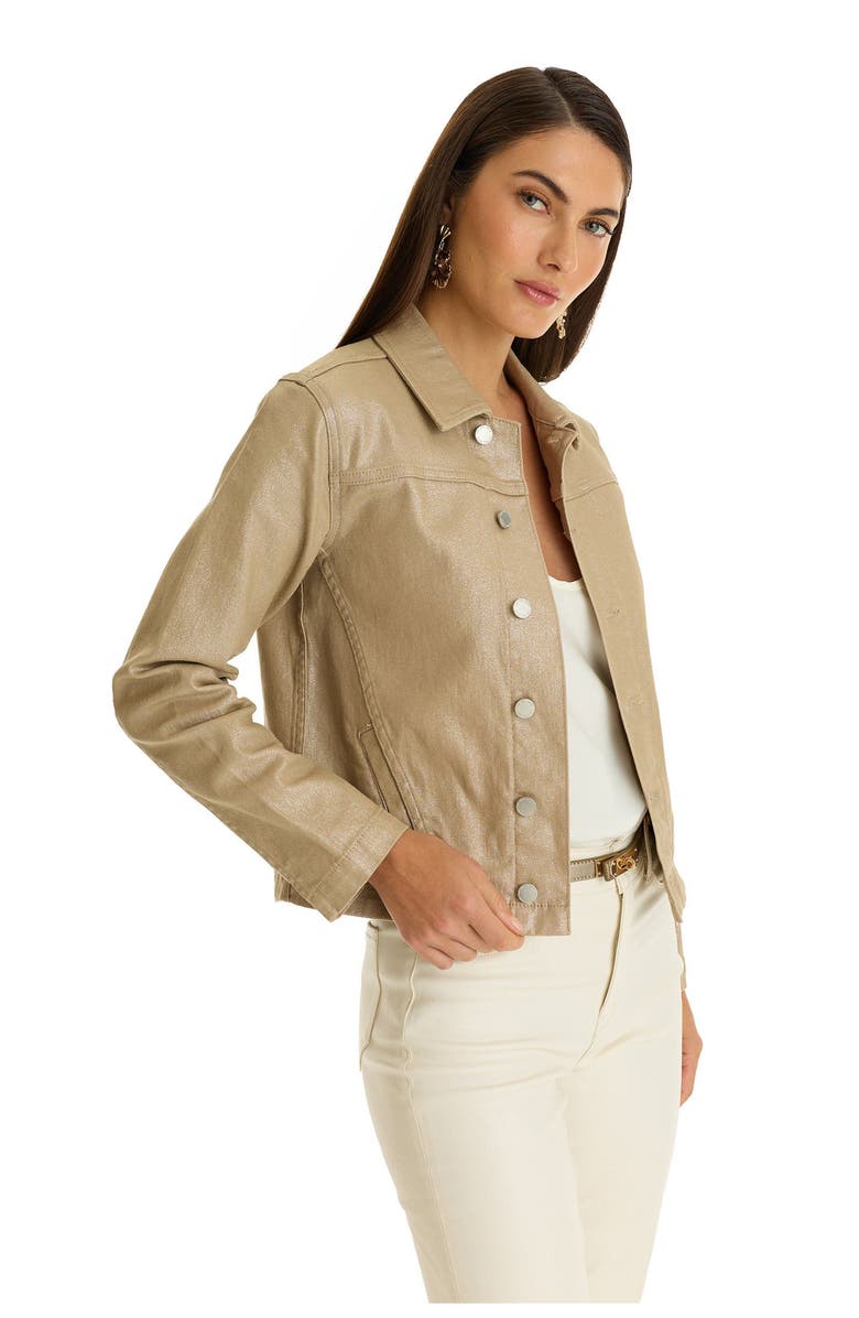 The Noli Shop Joelle Jean Jacket, Alternate, color, Champagne