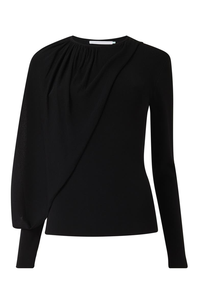 Leem Knitted Top with Scarf Detail, Main, color, Black