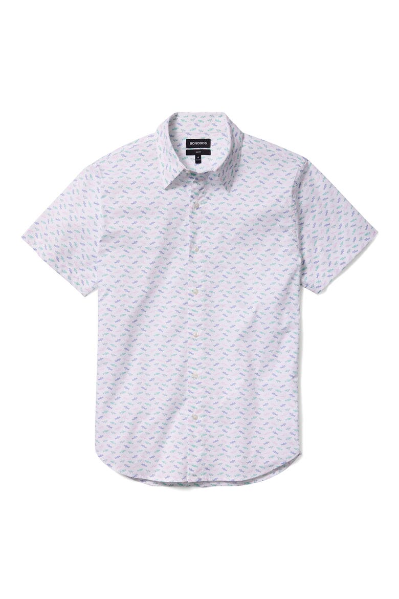 Riviera Short Sleeve Shirt, Alternate, color, WHITE SHARKS