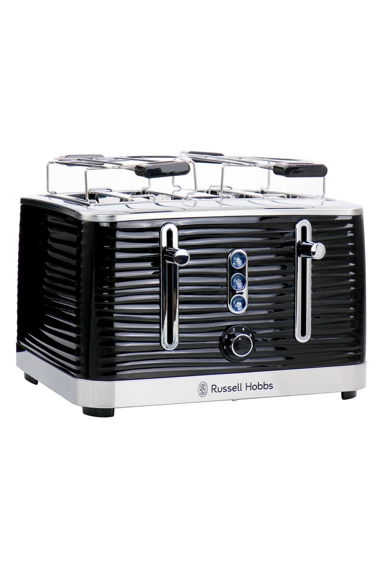Russell Hobbs Retro Style 4 Slice Toaster, Main, color, Black