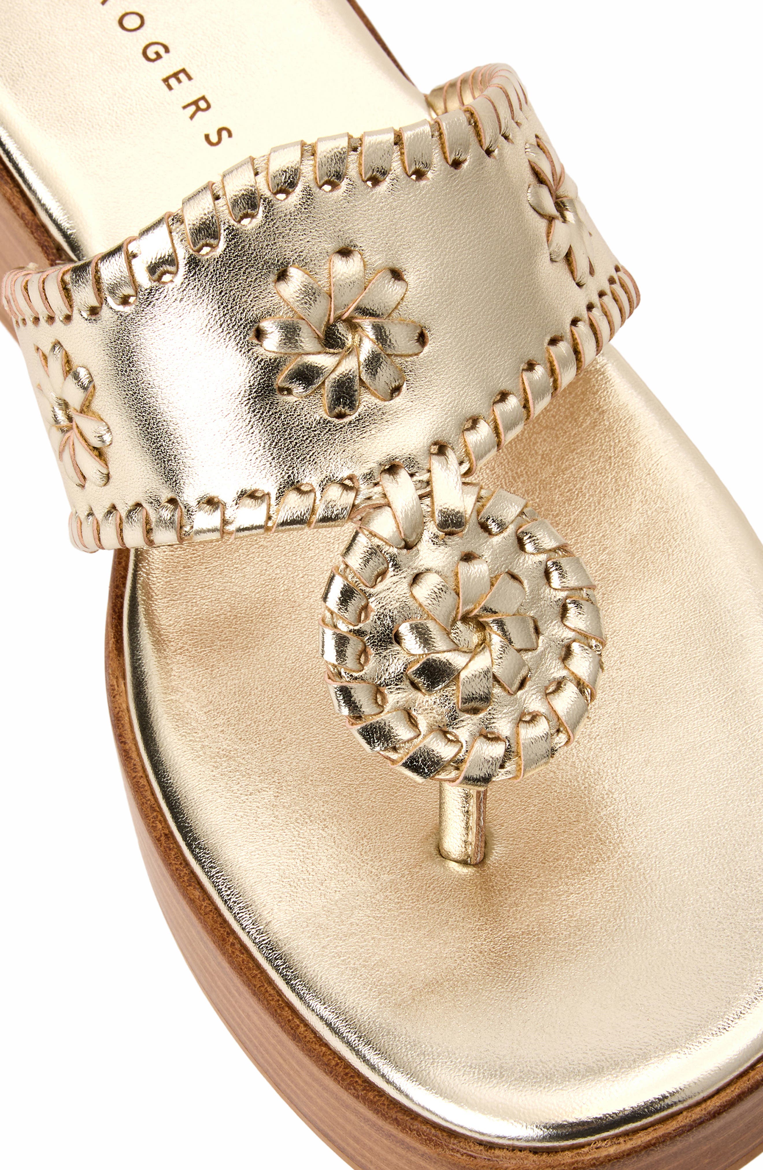 Jack Rogers Jacks High Wedge Sandal, Alternate, color, Platinum