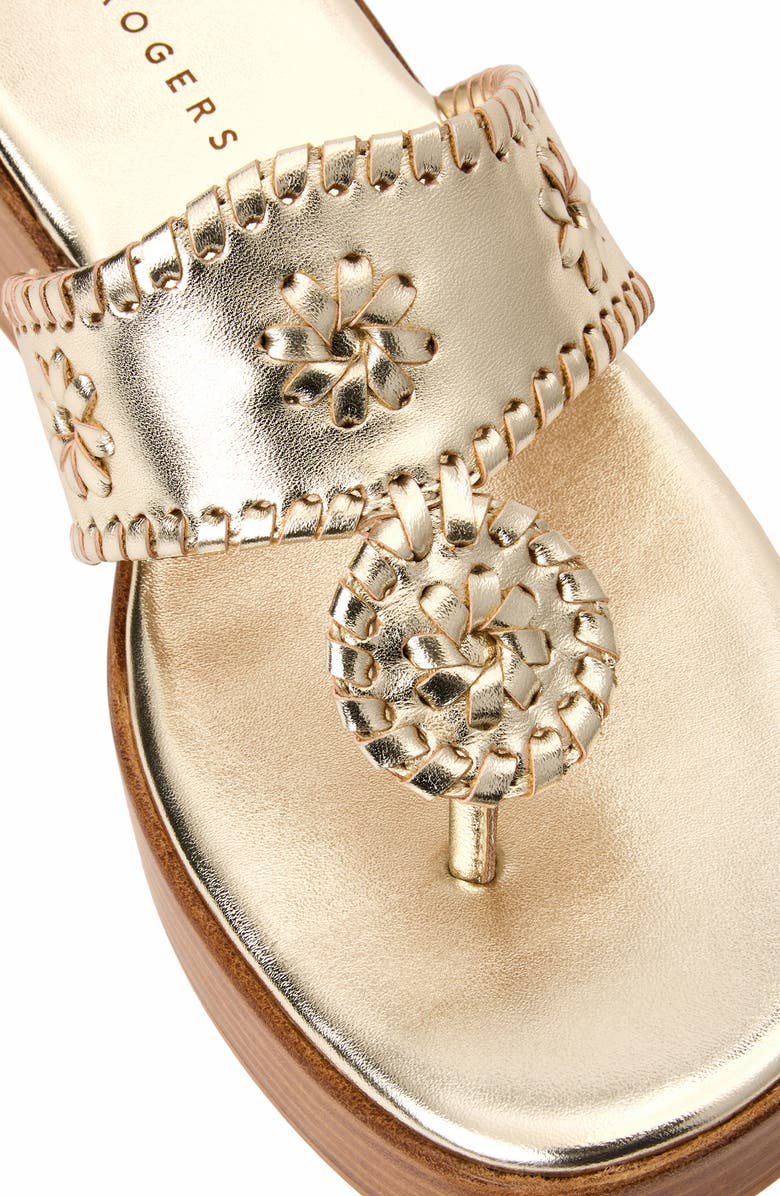 Jack Rogers Jacks High Wedge Sandal, Alternate, color, Platinum