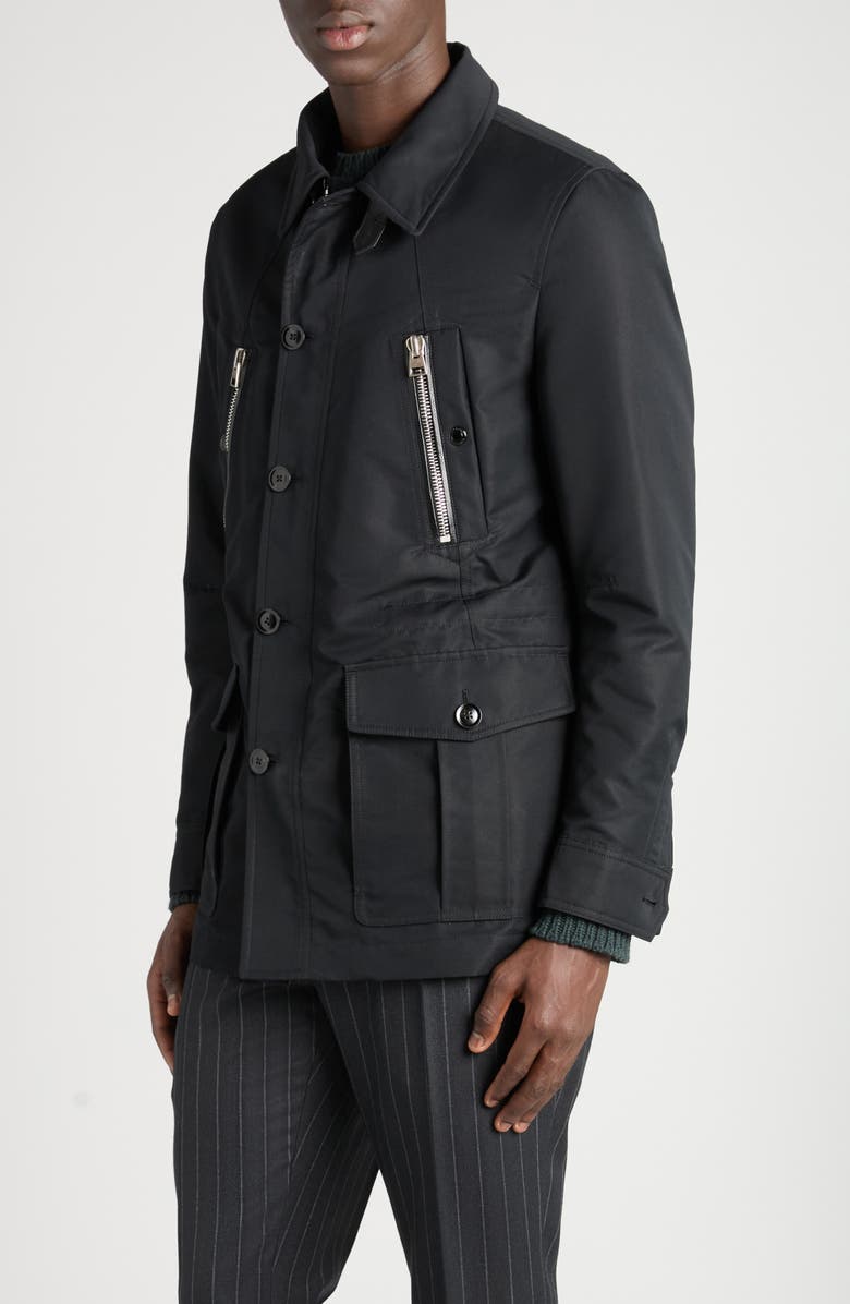 TOM FORD Cotton Blend Field Jacket, Alternate, color, Lb999 Black