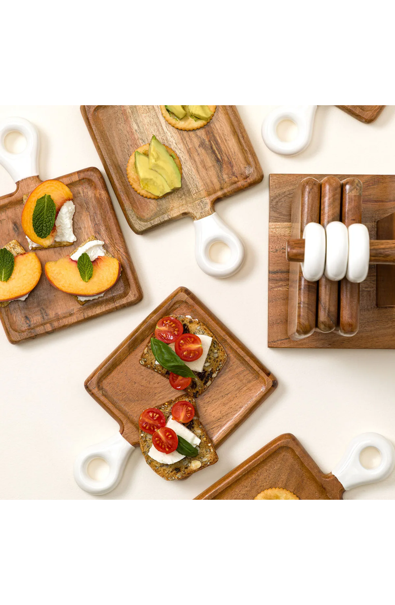 Uncommon Goods Appetizer Boards with Stand - Set of 8, Alternate, color,