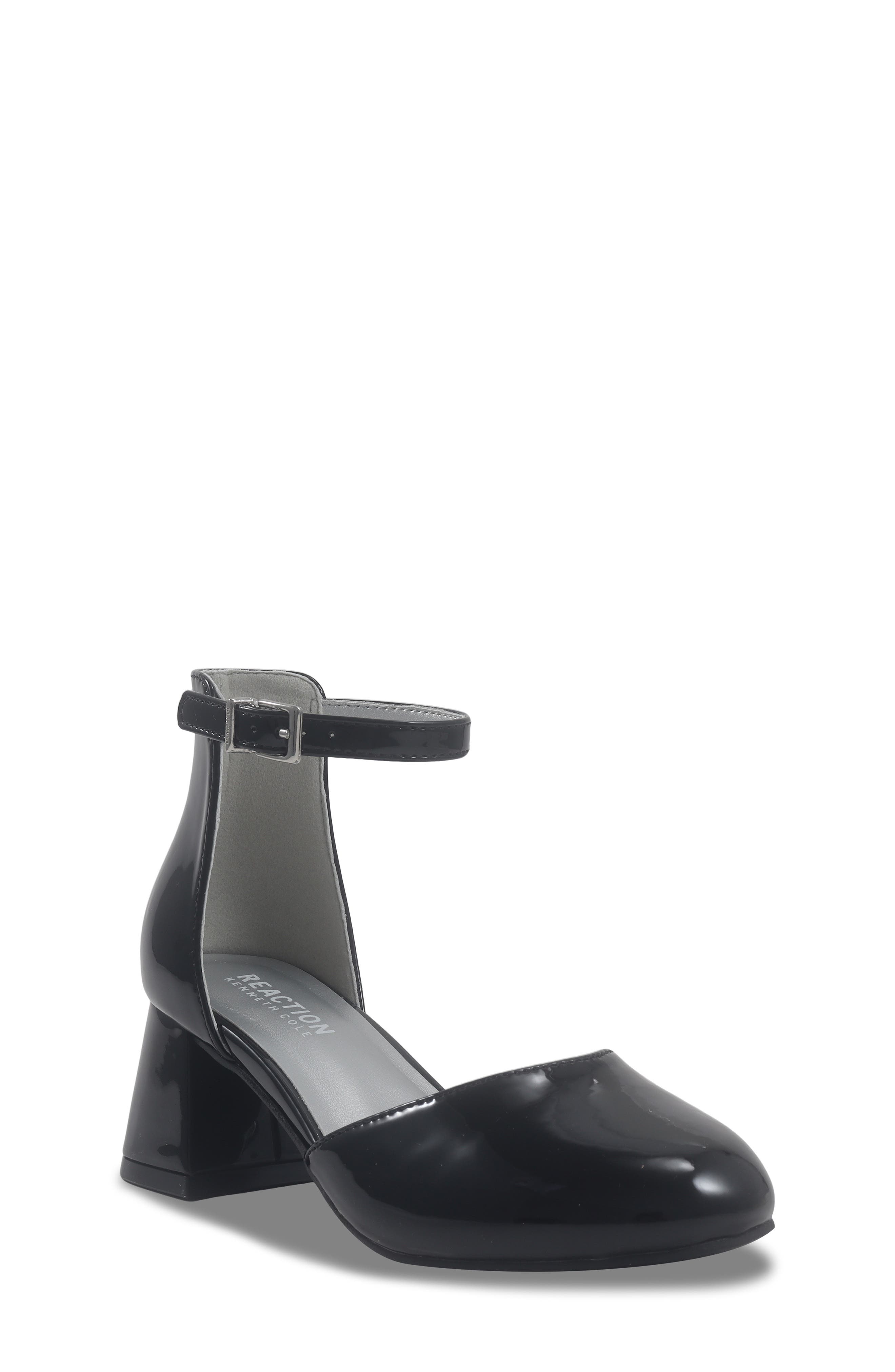Kids' Tansie Ankle Strap Pump, Main, color, BLACK