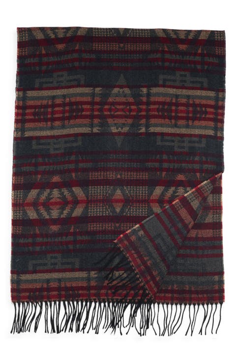 Feathersoft Geometric Jacquard Wrap Scarf