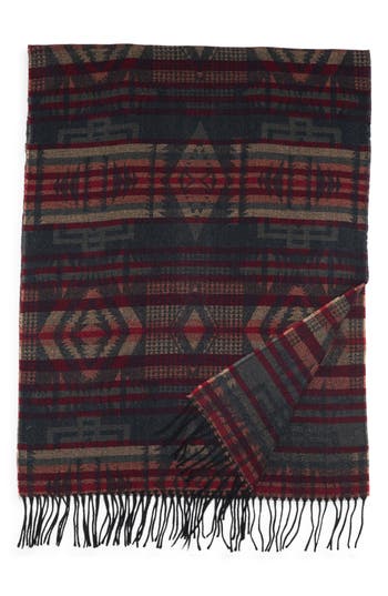 Vince Camuto Feathersoft Geometric Jacquard Wrap Scarf In Multi