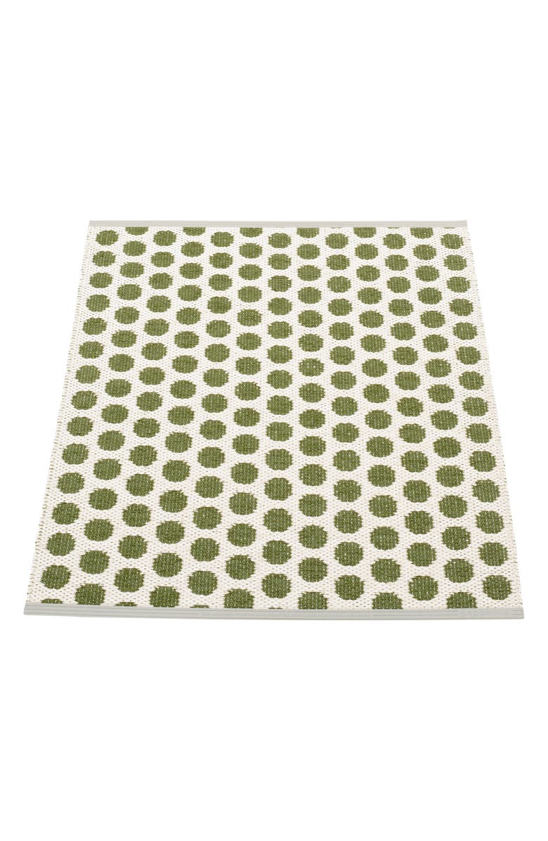 PAPPELINA Noa Polka Dot Indoor/Outdoor Rug, Main, color, Green Tones