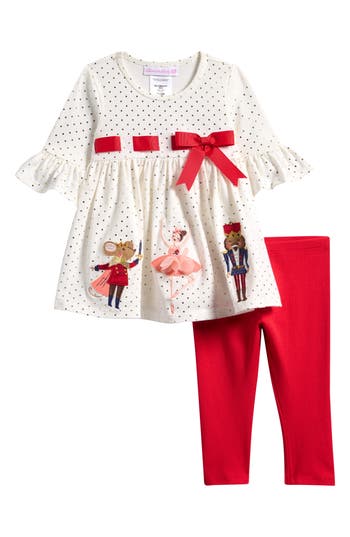 Bonnie Jean Nutcracker Tunic & Leggings Set In Multi