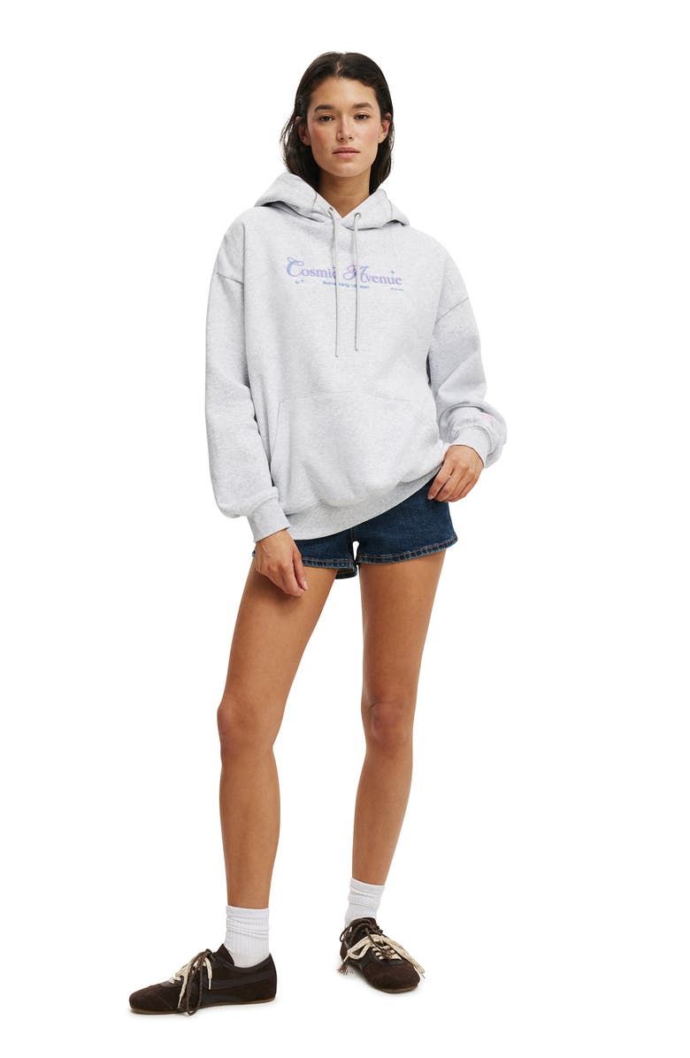 Cotton On Women's Graphic Fleece Hoodie, Alternate, color,