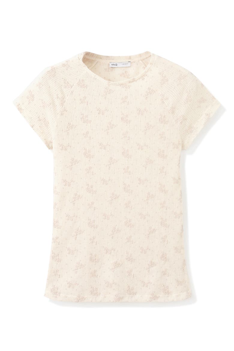 Raised Embroidery T-Shirt, Alternate, color, ECRU