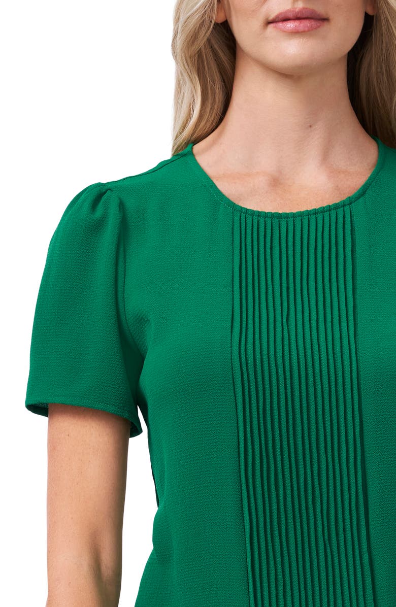 CeCe Pleat Front Top, Alternate, color, Green