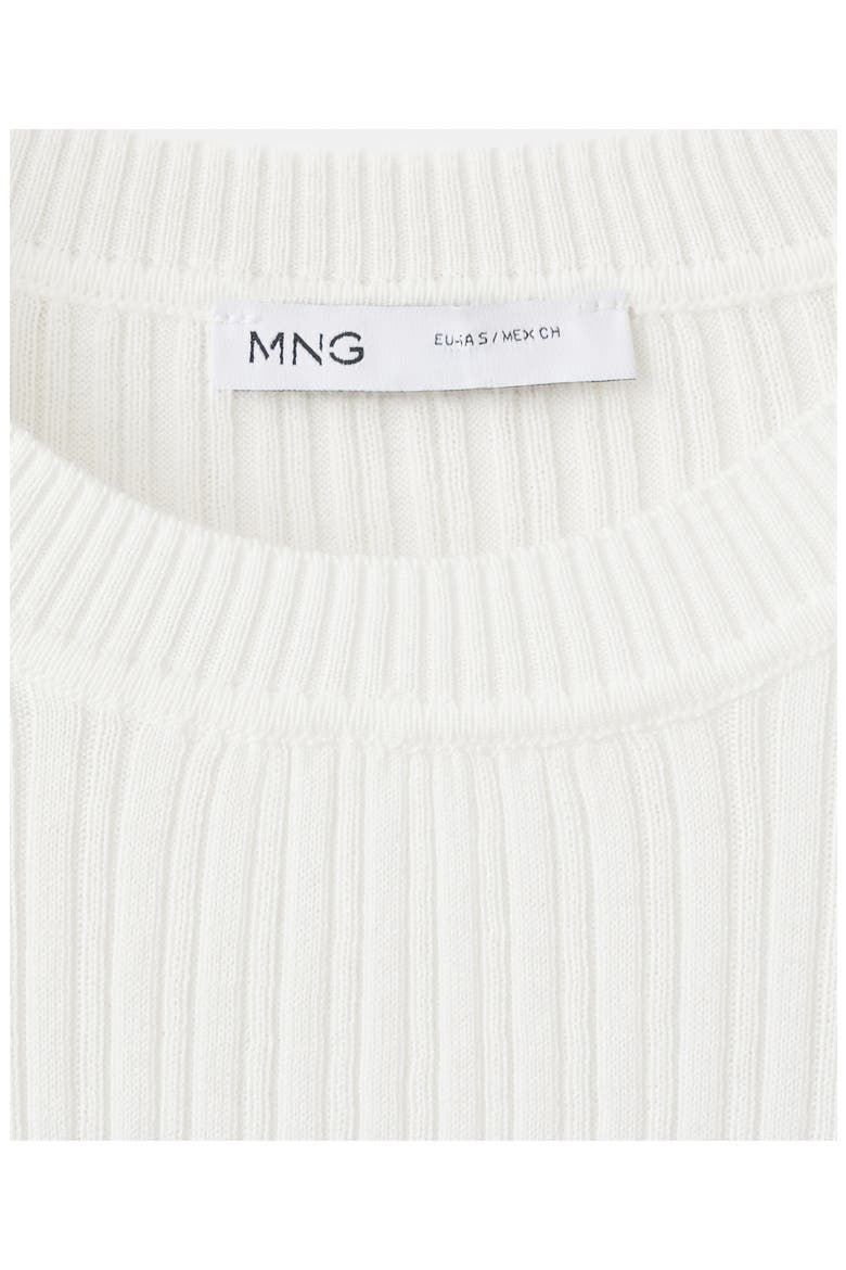 Cotton Blend Rib T-Shirt, Alternate, color, ECRU